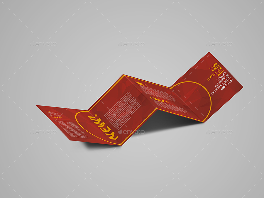 Just grab it, put your . Square Accordion Fold Brochure Mock Up By Trgyon Graphicriver
