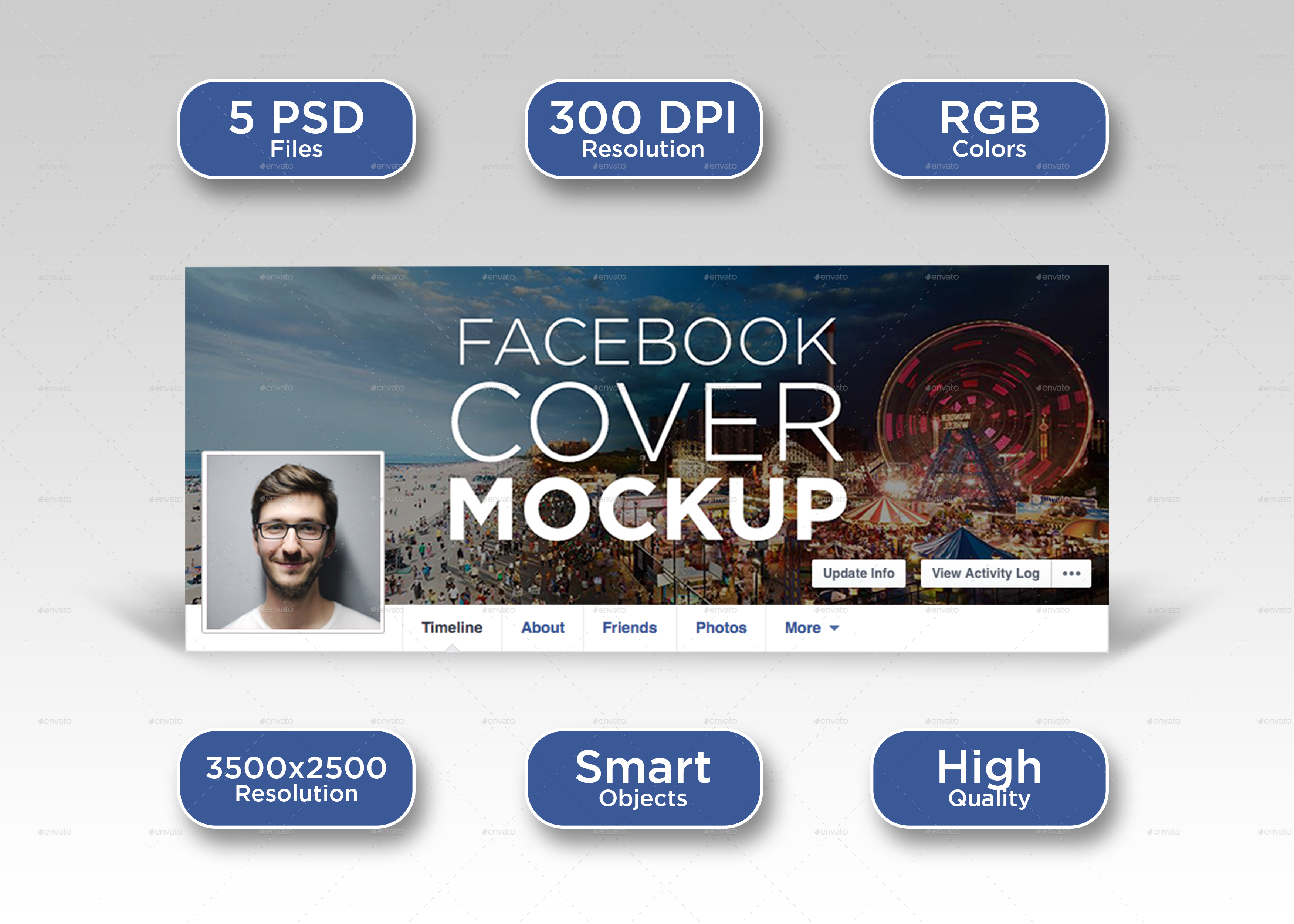 This freebie designed by rodrigo matos shares a detailed presentation of a facebook profile with the profile picture and the cover image, both . Facebook Cover Mockup By Graphicdesigno Graphicriver