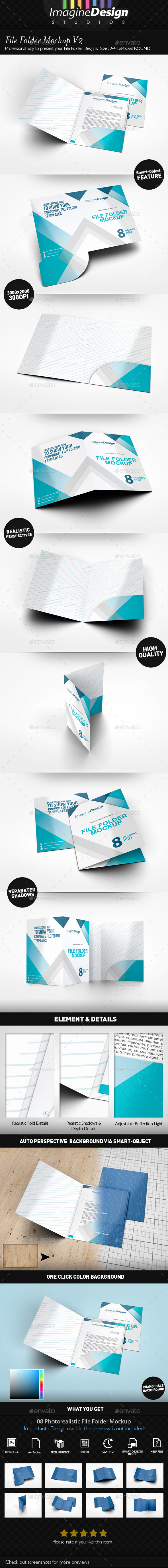 Behance branding branding and identity design folder folder mockup gradient graphic design identity logo. File Folder Mockup V2 By Bagera Graphicriver