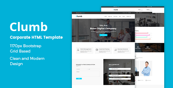 Clumb Corporate Bootstrap Template By Grand Themes Themeforest