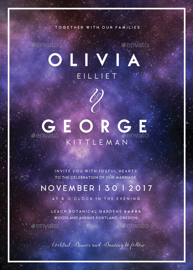 Different computer fonts have names, and you can identify them by their features. Space Wedding Invitations by BNIMIT | GraphicRiver