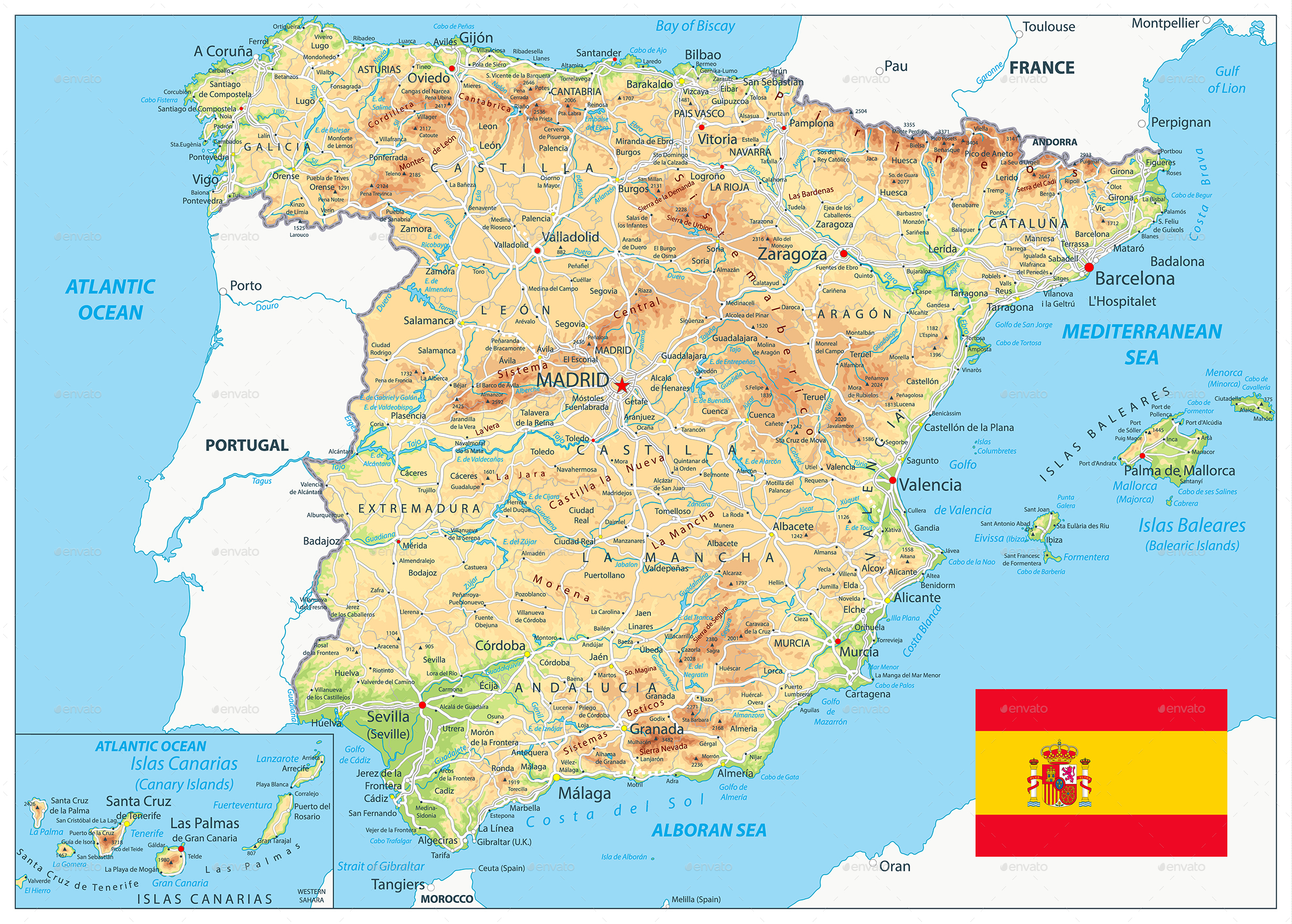 What Is The Geography Of Spain At Amanda Okane Blog.
