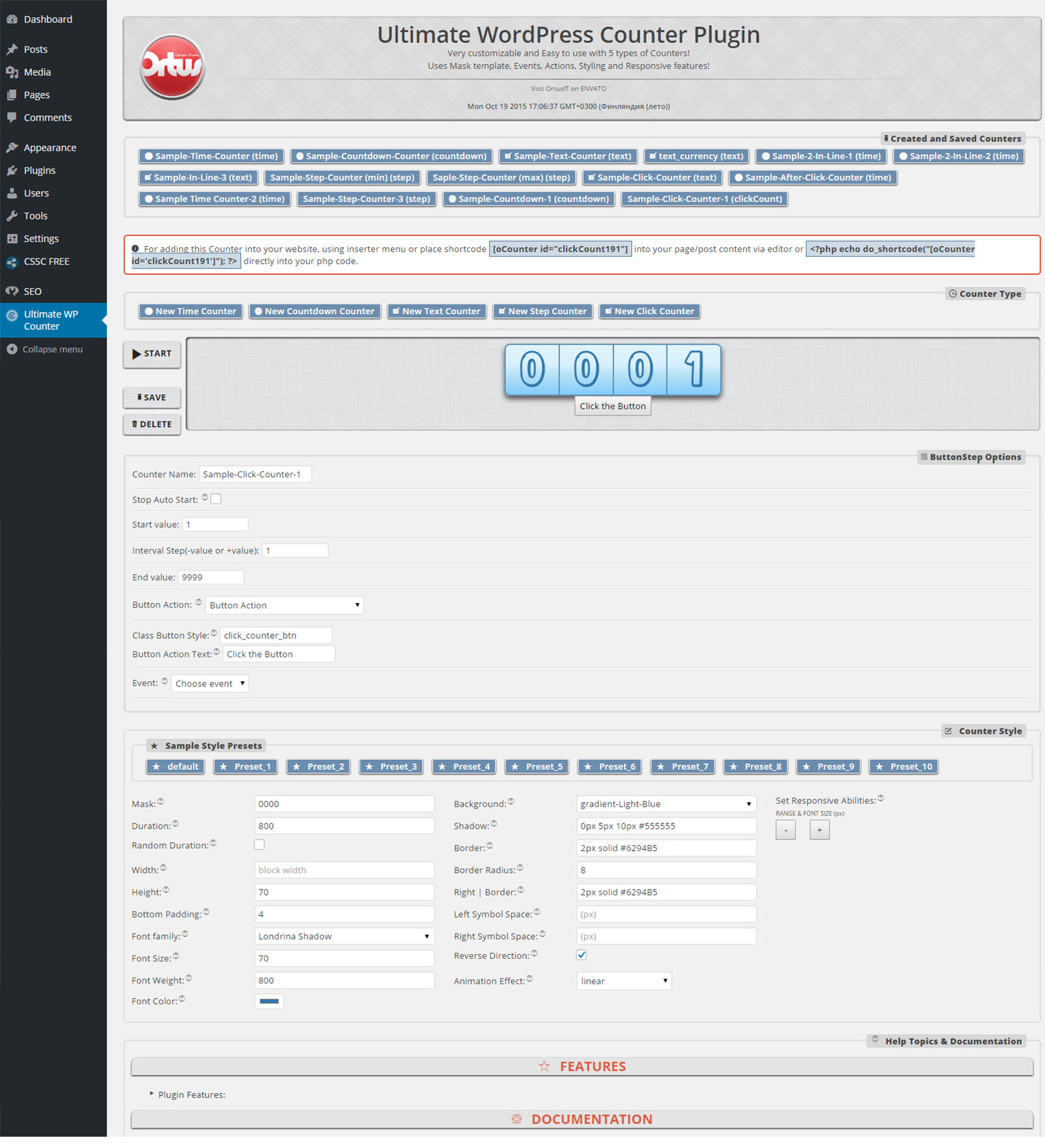 Whether it's sales percentages, skill . Ultimate WordPress Counter Plugin by OrtusIT | CodeCanyon