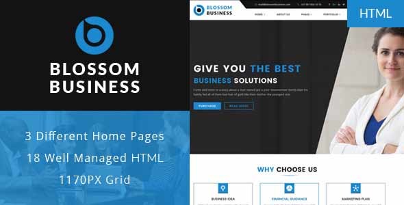 Blossom Professional Business Html Template By Atix Themeforest