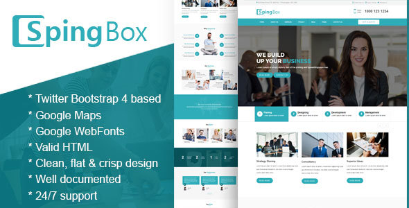 Spingbox Professional Business Html Template By Eforest Themeforest
