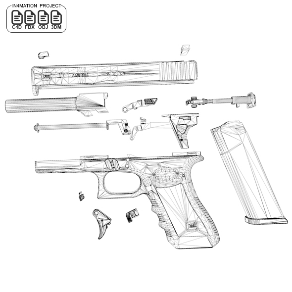 This is a functional frame primarely for kj glock23 (19). Glock 17 Gen 4 3d Model Real By Laythjawad 3docean