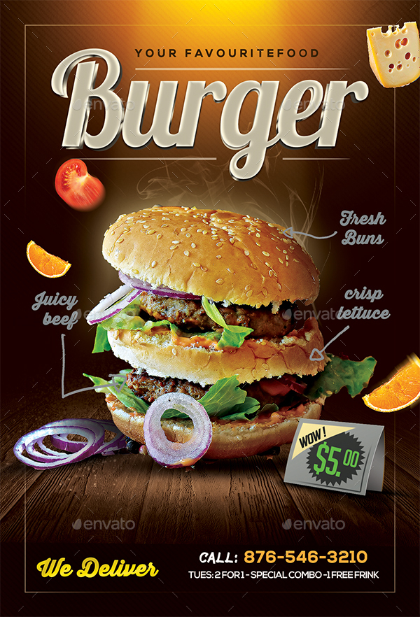Burger Flyer by Arrow3000 GraphicRiver