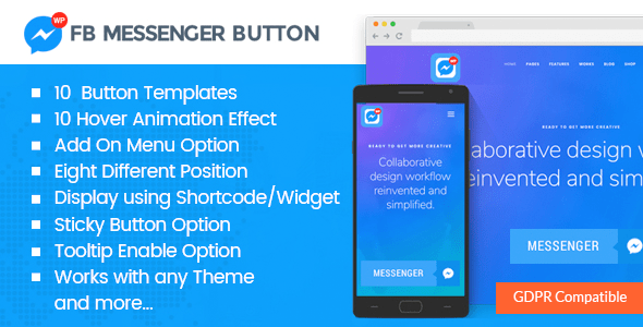 Installation & setup · download the plugin from codecanyon · go to plugins menu on the left side of wordpress dashboard, choose add new and upload the whole zip . WP FB Messenger Button - Premium FB Messenger Button Plugin for WordPress by AccessKeys