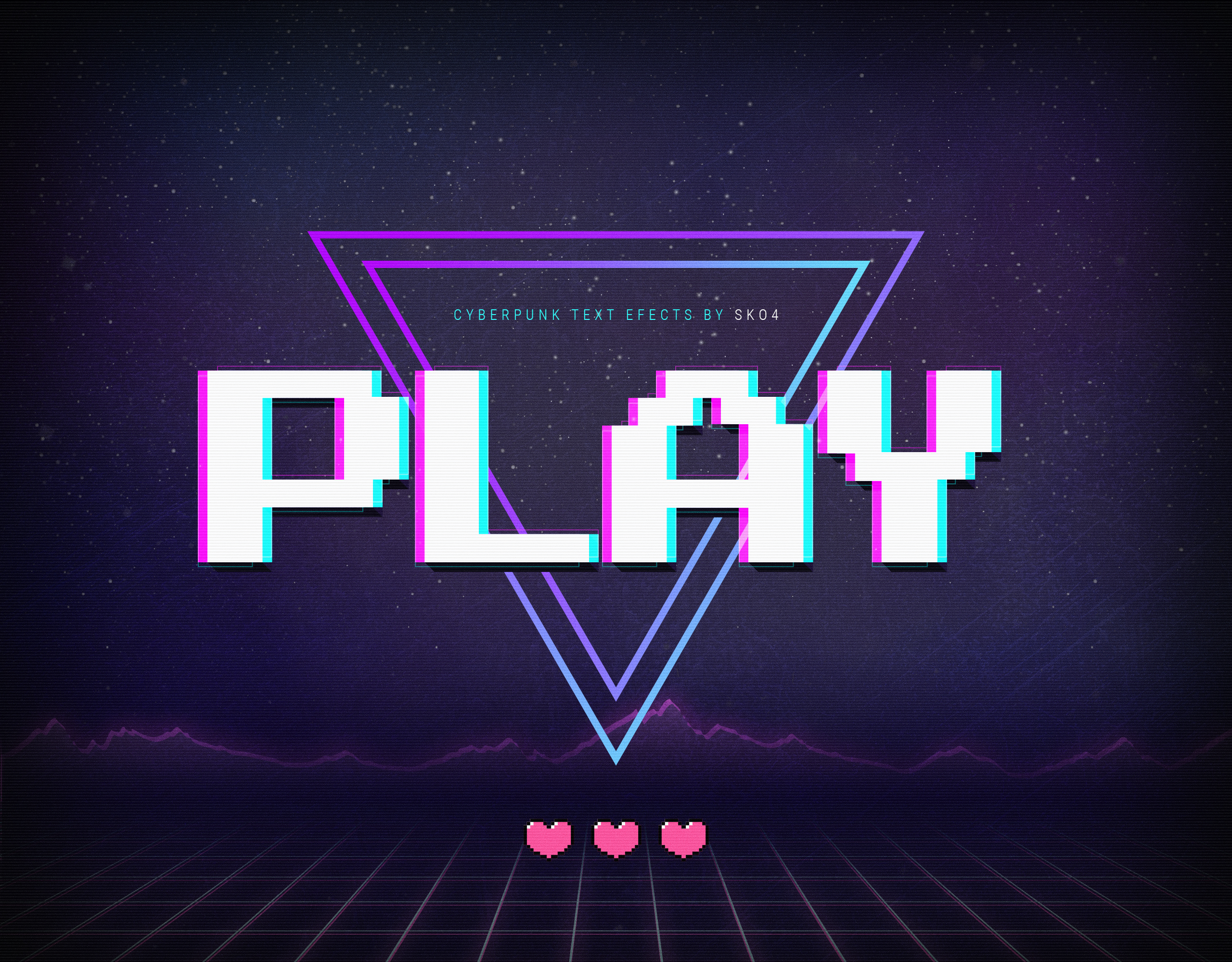 Cyberpunk 80s Retro Text Effects by Sko4 GraphicRiver