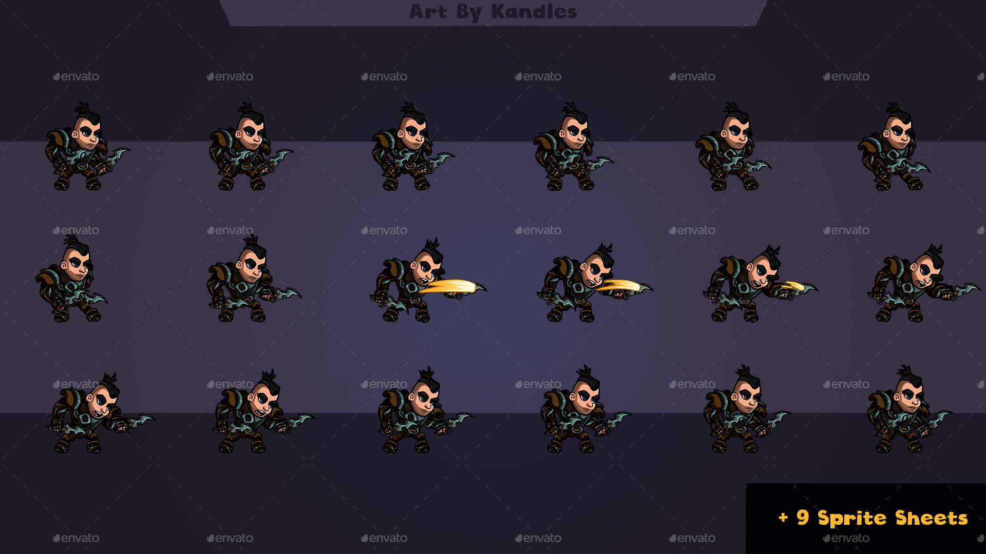 2D Character Pack Human Heroes by ArtByKandles