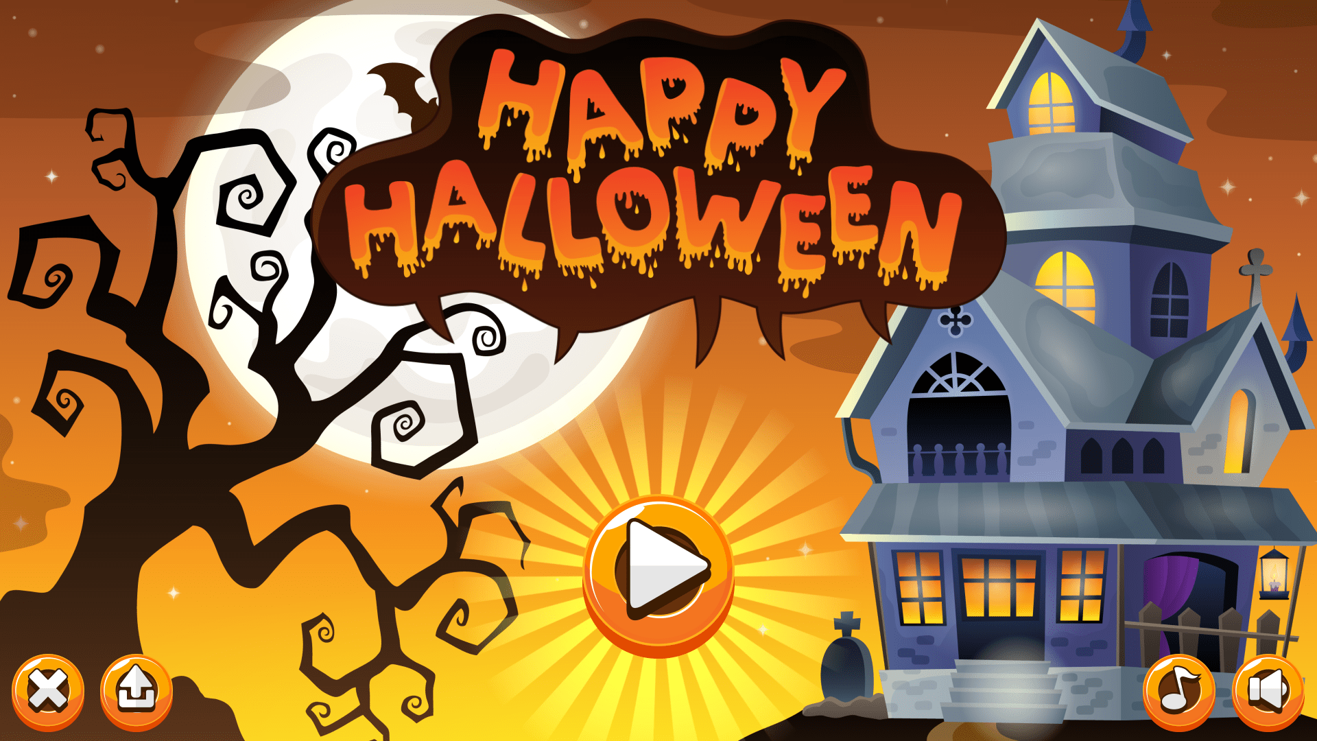 Happy Halloween HTML5 Game 18 Levels + Mobile Version