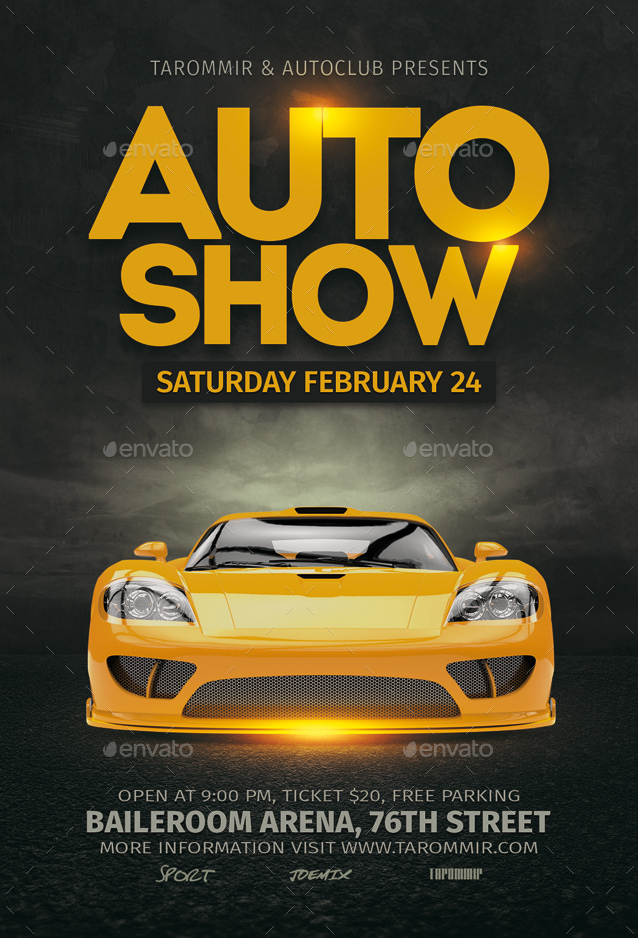 Auto Show Flyer by tarommir GraphicRiver