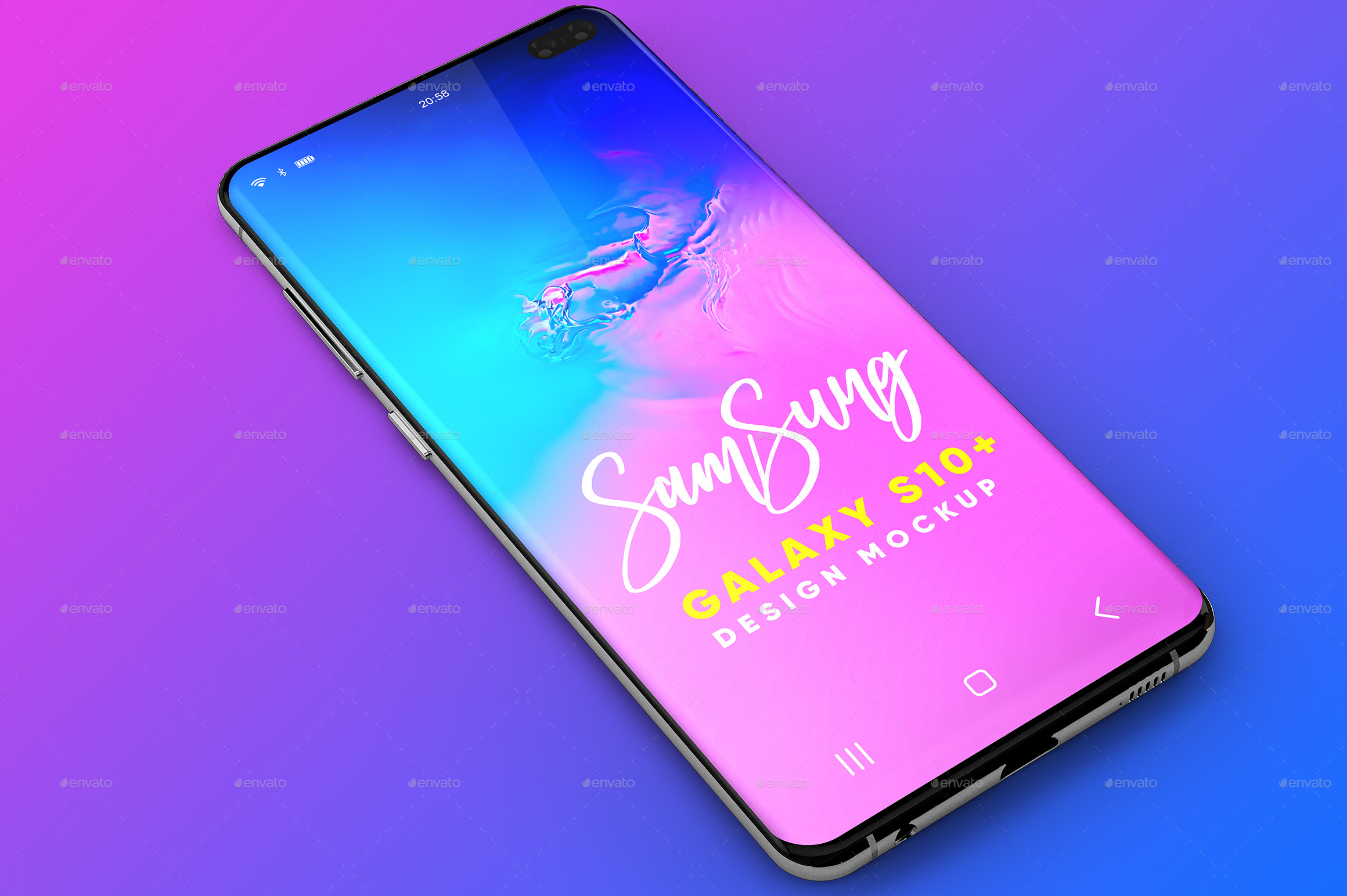 You will want to protect your new phone from any accidents, falls, or spills. Galaxy S10 Plus Design Mockup By Modisana Graphicriver