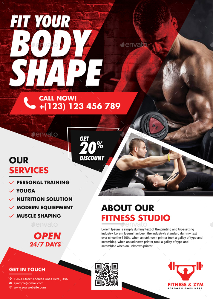 Fitness Flyer by themexone GraphicRiver