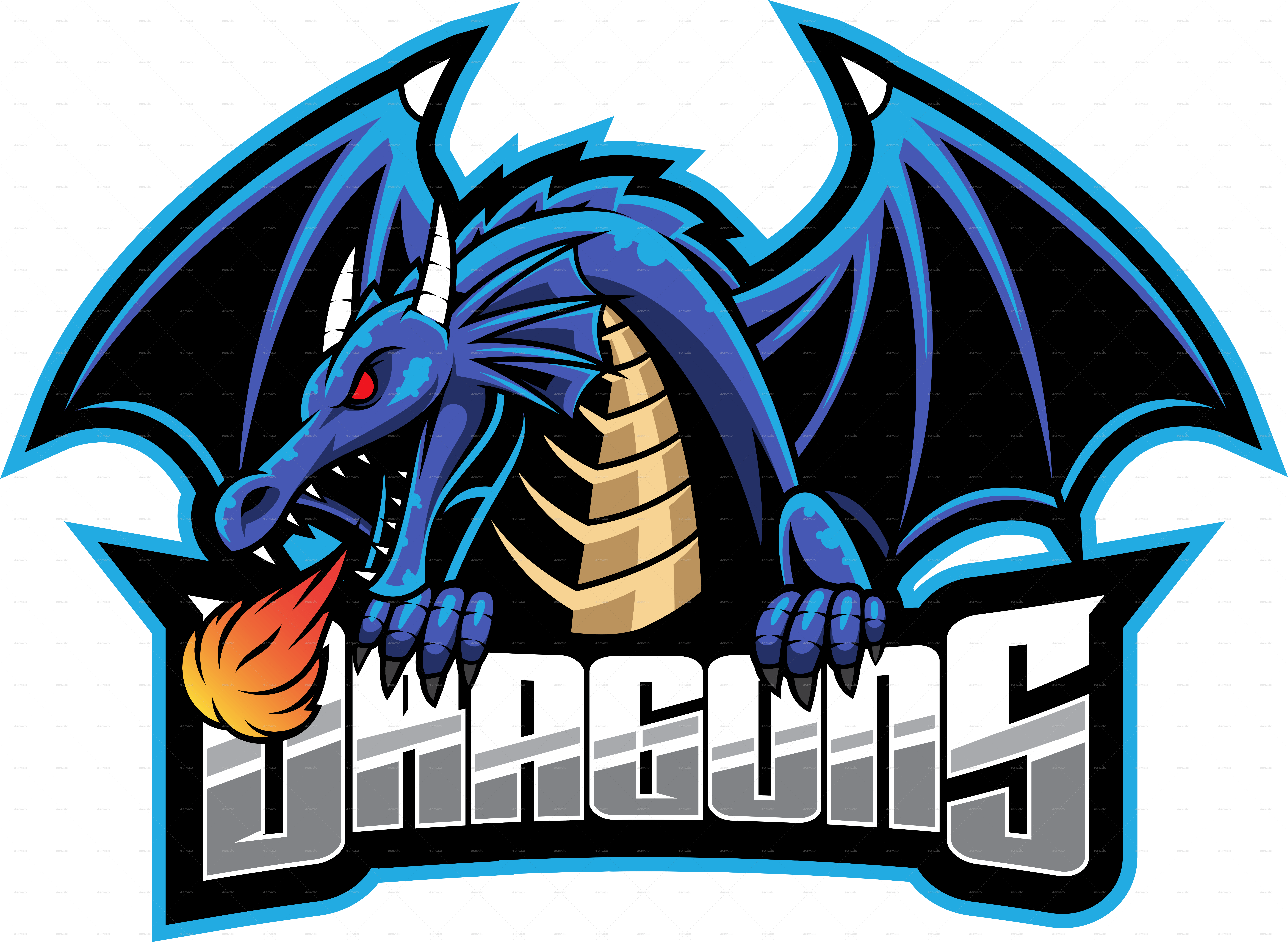 Dragon Esport Mascot By Visink Graphicriver