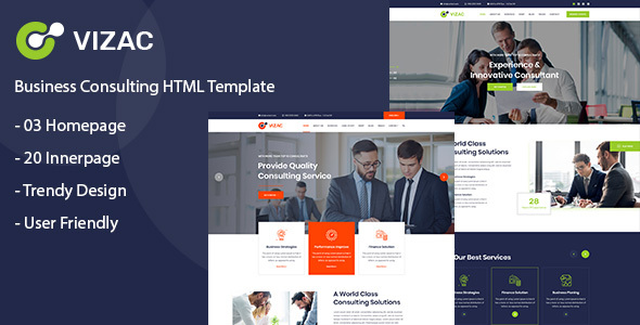 Vizac Consulting Business Html Template By Tanvir82 Themeforest