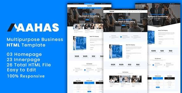 Aahas Multipurpose Business Corporate Html5 Template Bootstrap4
