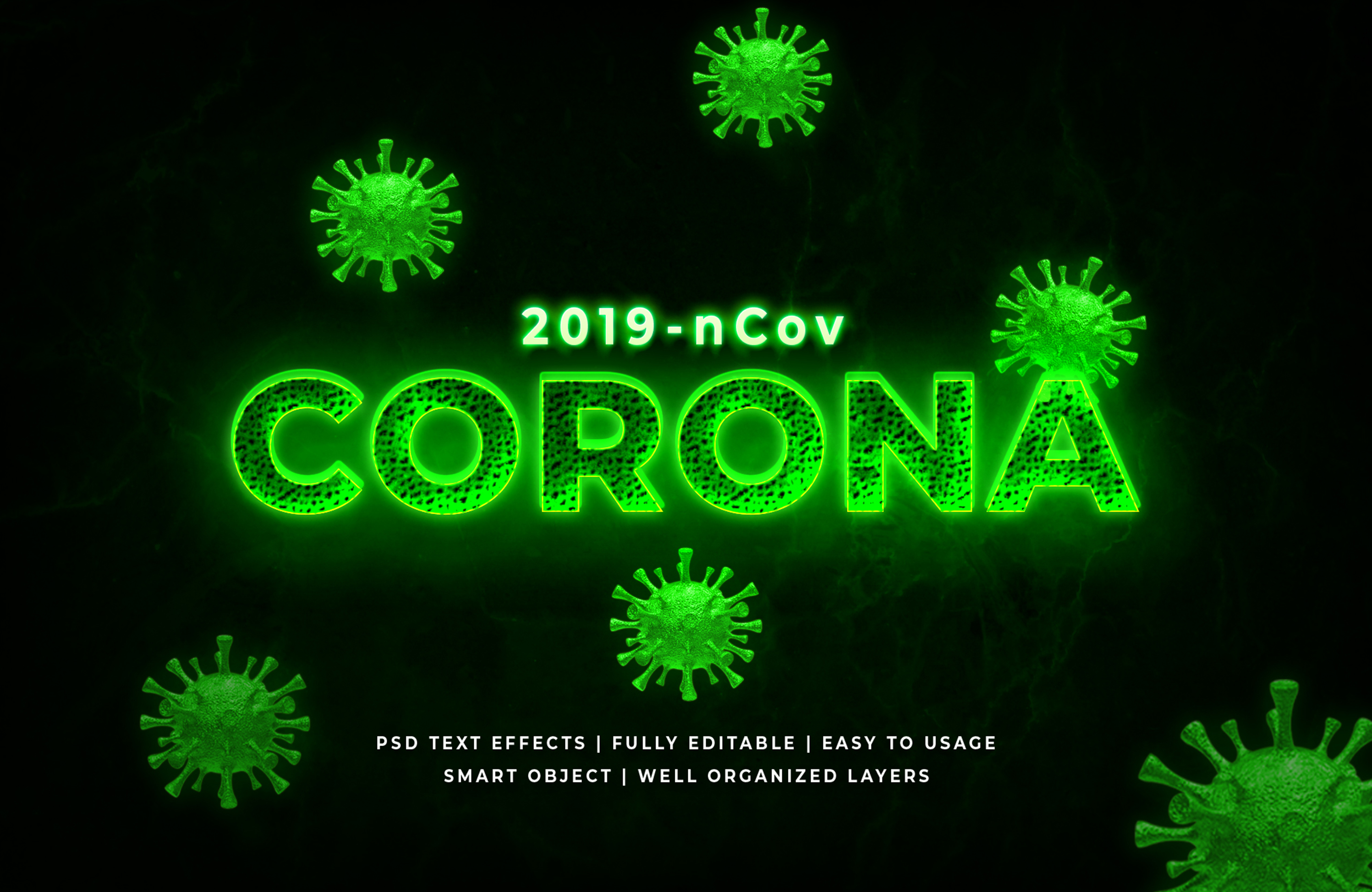 Corona Virus Text Style Effect Mockup by Syifa5610