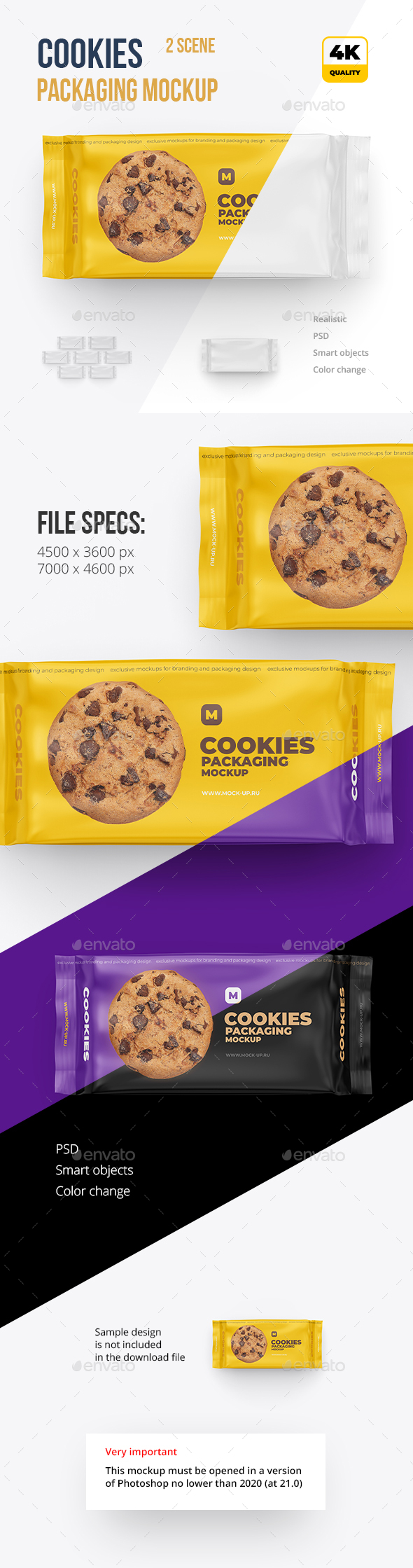 Free psd mockup to showcase your designs in modern way. Cookies Flow Pack Mockup Top View 2 Scenes By Mock Up Ru Graphicriver