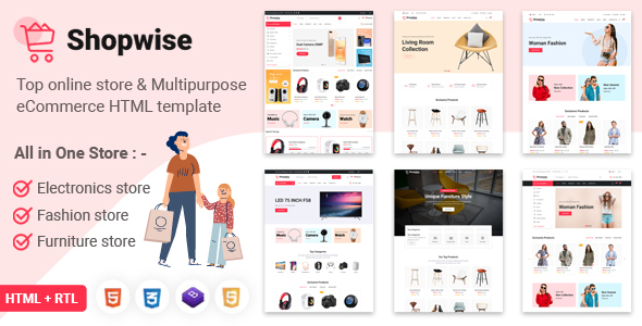 Shopwise Ecommerce Bootstrap 4 Html Template Multipurpose Ecommerce Shopping Template By Az Template