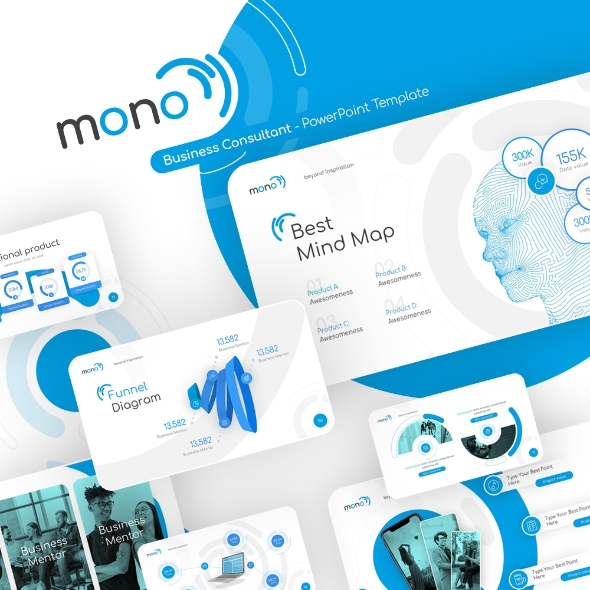 Free Download Mono Business Consultant Powerpoint Presentation Template Fully Animated