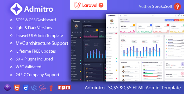 Admitro Laravel Admin Template By Spruko Themeforest