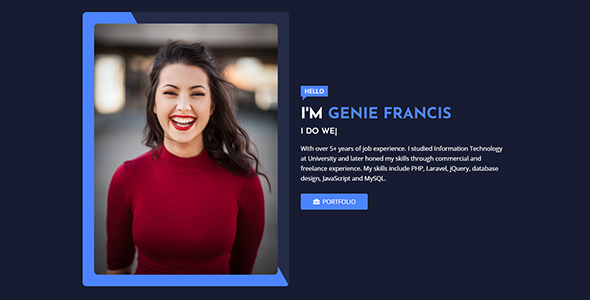 Virtual Business Card Bootstrap 4 Templates Bootstrap4