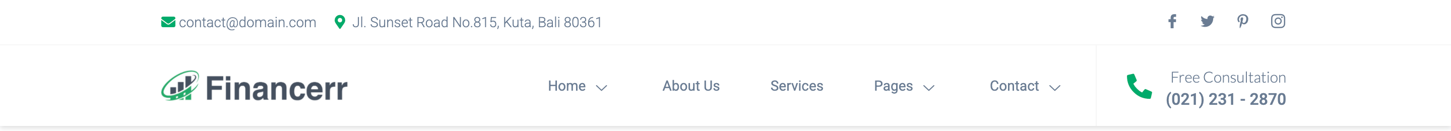 Financerr Business Finance Template Kit By Jegtheme Themeforest