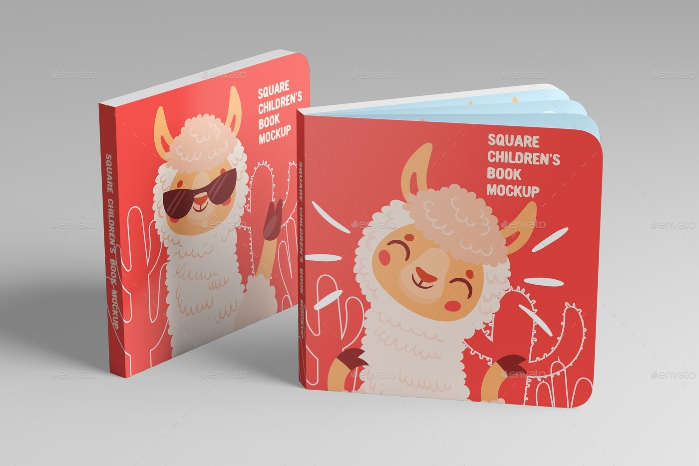 Our six psd files are easy to download and use. Square Children S Book Mock Up By Massdream Graphicriver