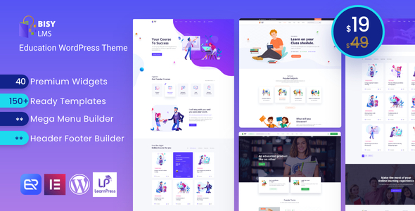 10 good learning management system wordpress templates & themes. Download Bisy Lms Education Wordpress Theme Free Nulled
