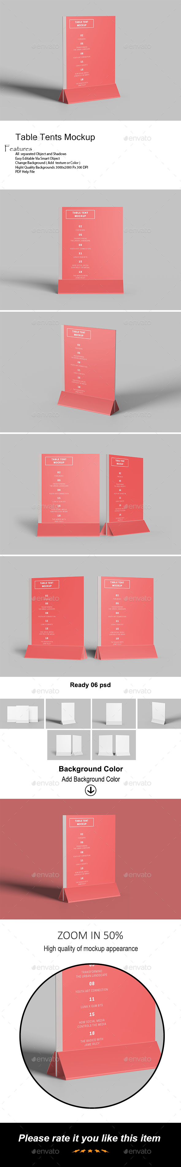 More than 100 categories, over 5000 mockups. Free Download Table Tents Mockup