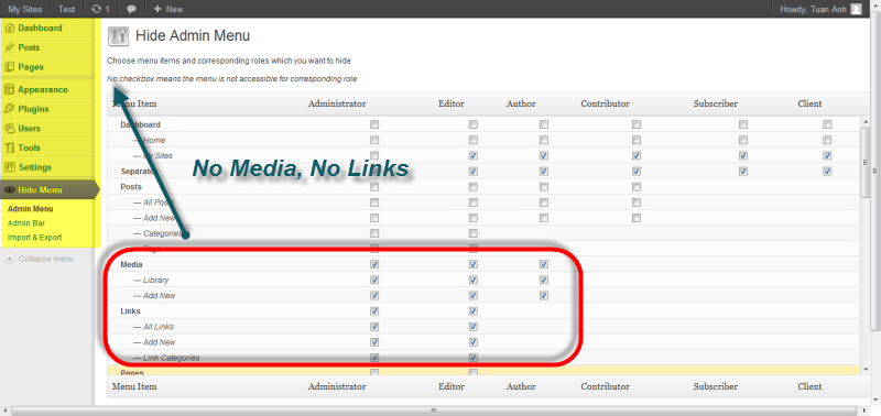 With the code you provided, it looks like you're adding a . WordPress Hide Admin Menu Plugin by ProWCPlugins | CodeCanyon