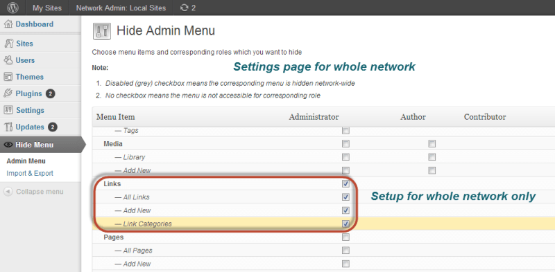 · apply protection to a particular page. WordPress Hide Admin Menu Plugin by ProWCPlugins | CodeCanyon