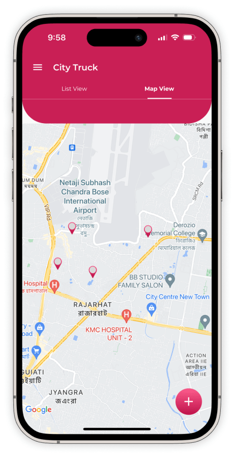 Truck tracking user app + driver app template