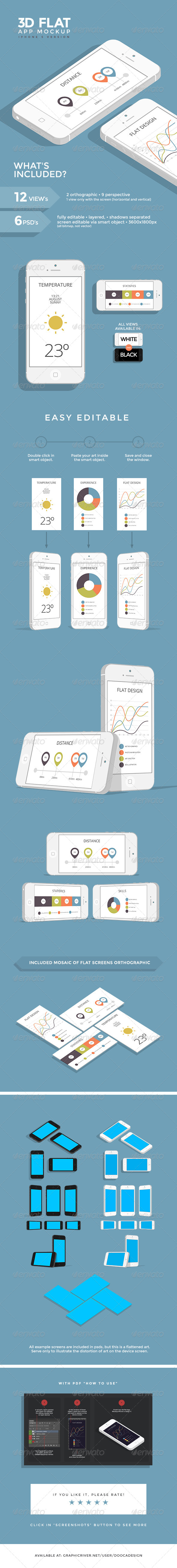 Bring your best interactive design ideas to life on a canvas in framer—a free app and website mockup tool. 3d Flat App Mockup Phone By Doocadesign Graphicriver