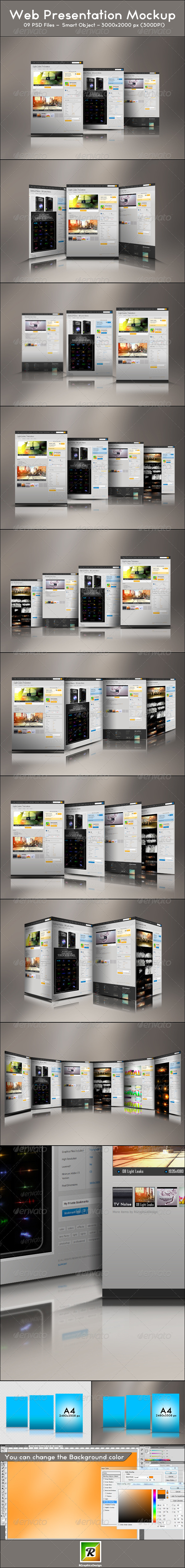 The design looks clean, sorted, and perfectly . Web Presentation Mockup By Rgraphicsdesign Graphicriver
