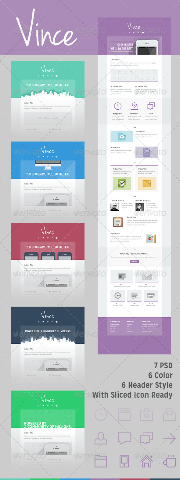 Photo Discover 37 email header designs on dribbble. Vince Mail By Nutzumi Graphicriver