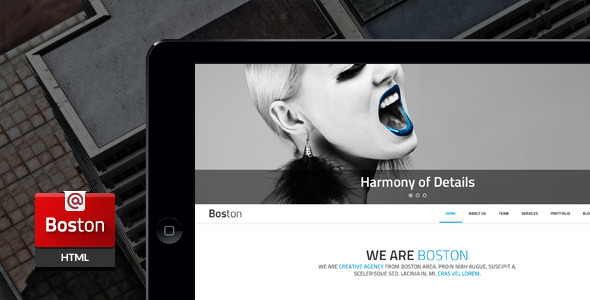 Boston Corporate Parallax Html Template By Createit Pl Themeforest