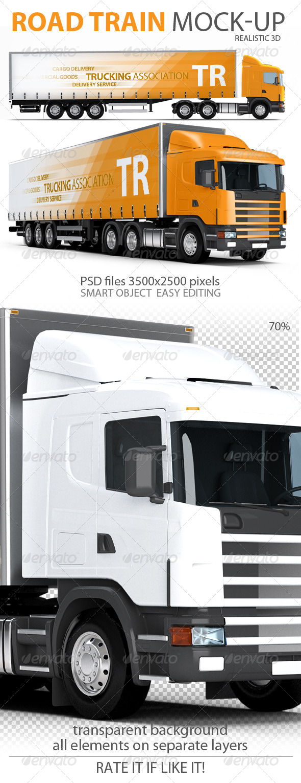Find & download free graphic resources for truck mockup. Trailer Road Train Large Truck Mock Up By L5design Graphicriver
