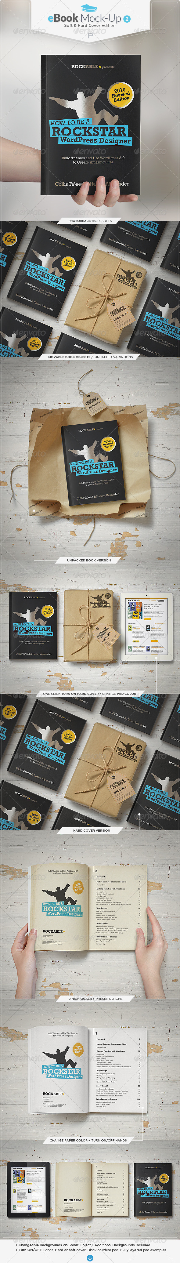 12 best free tools for creating your 3d book cover mockups. Ebook Mock Up Set 2 Soft Hard Cover Edition By Punedesign Graphicriver