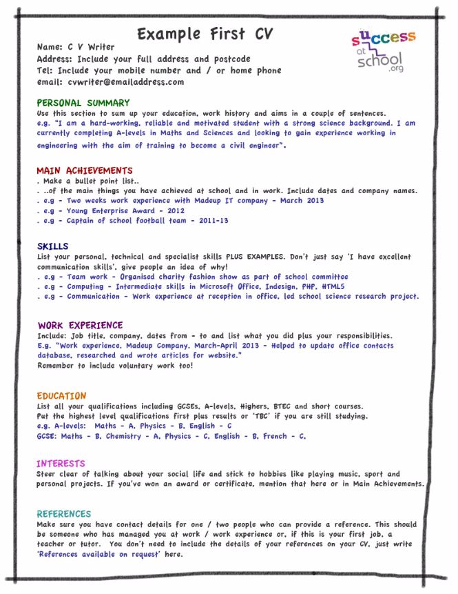 Your curriculum vitae (cv), or resume, is your personal advertisement and chance to make a good first impression with a prospective employer. Apprenticeship Cv Applying For Apprenticeships Success At School