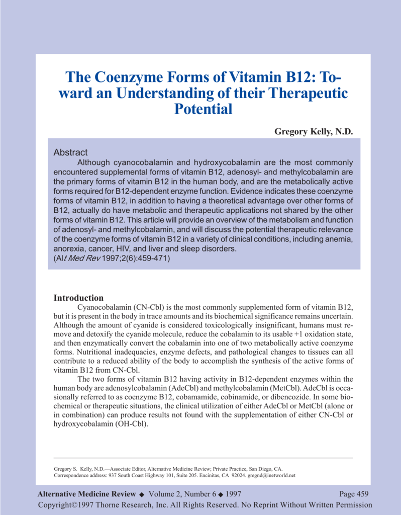 The Coenzyme Forms Of Vitamin B12 1024_x_798_png