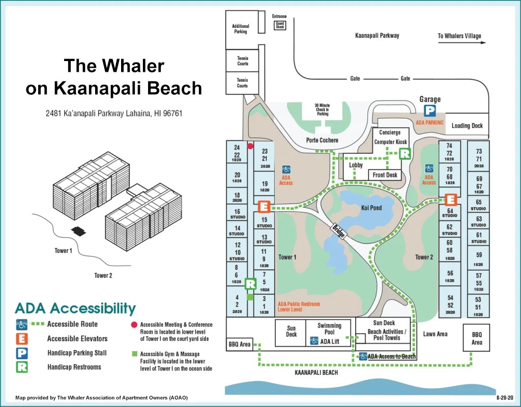 Features Aston At The Whaler On Kaanapali Beach WHA Map 