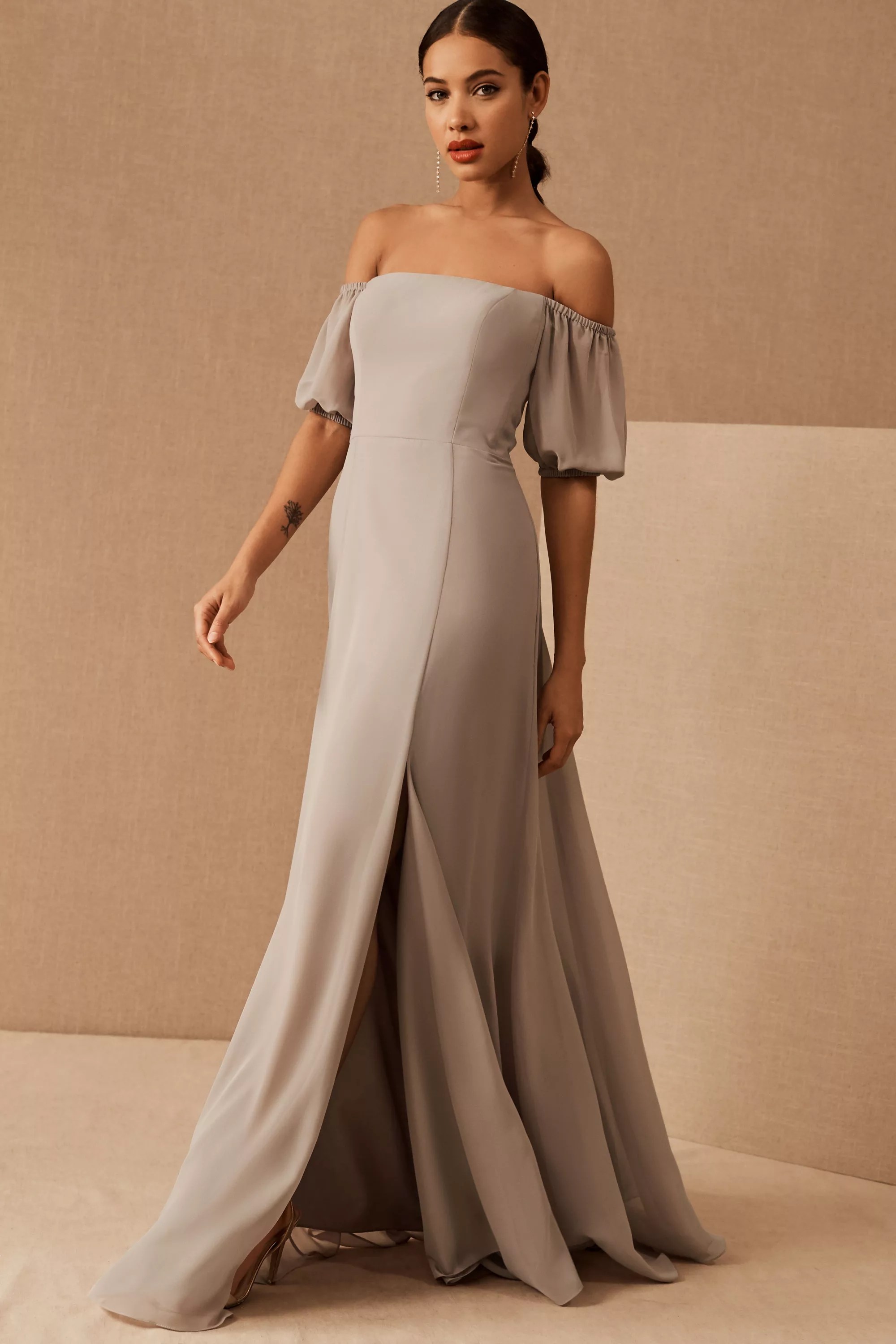 She is american after all. Jenny Yoo Jamie Luxe Chiffon Dress Bhldn