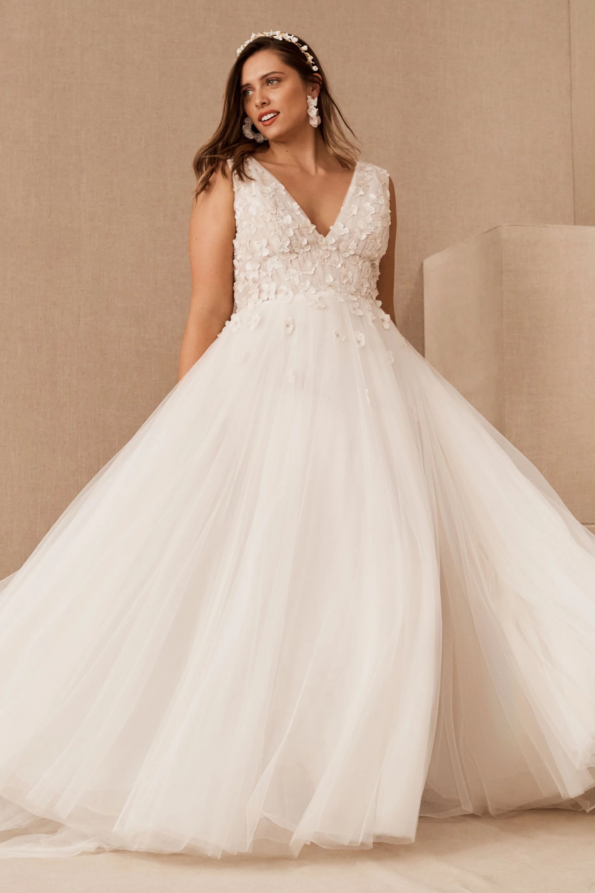 We earn a commission for products purchased through some links in t. Plus Size Wedding Dresses Gowns Bhldn