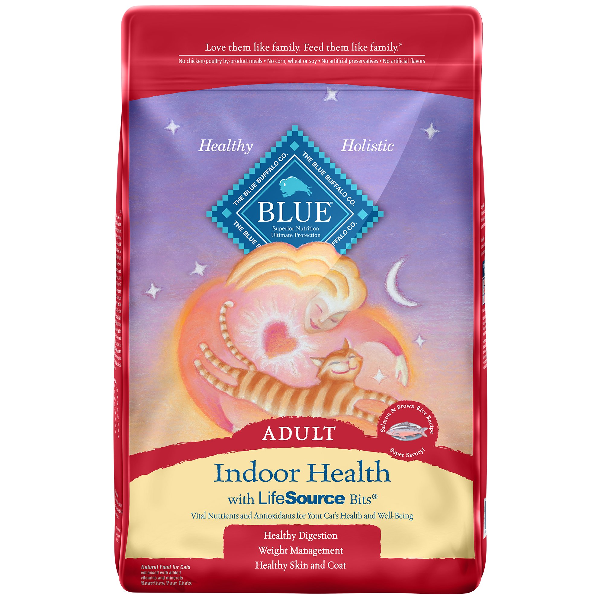 Blue buffalo blue indoor health adult salmon & brown rice recipe dry