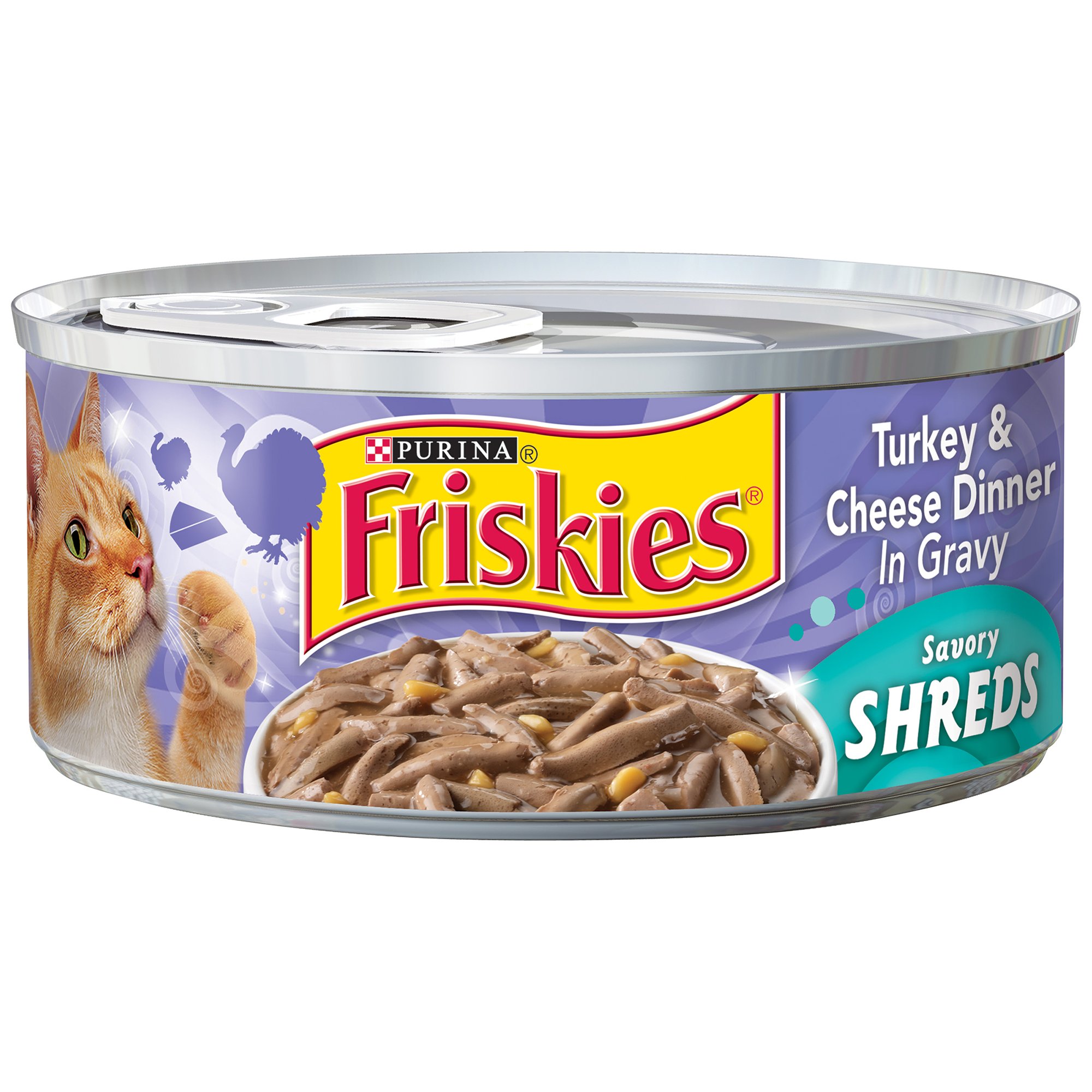 Friskies shredded turkey & cheese dinner cat food