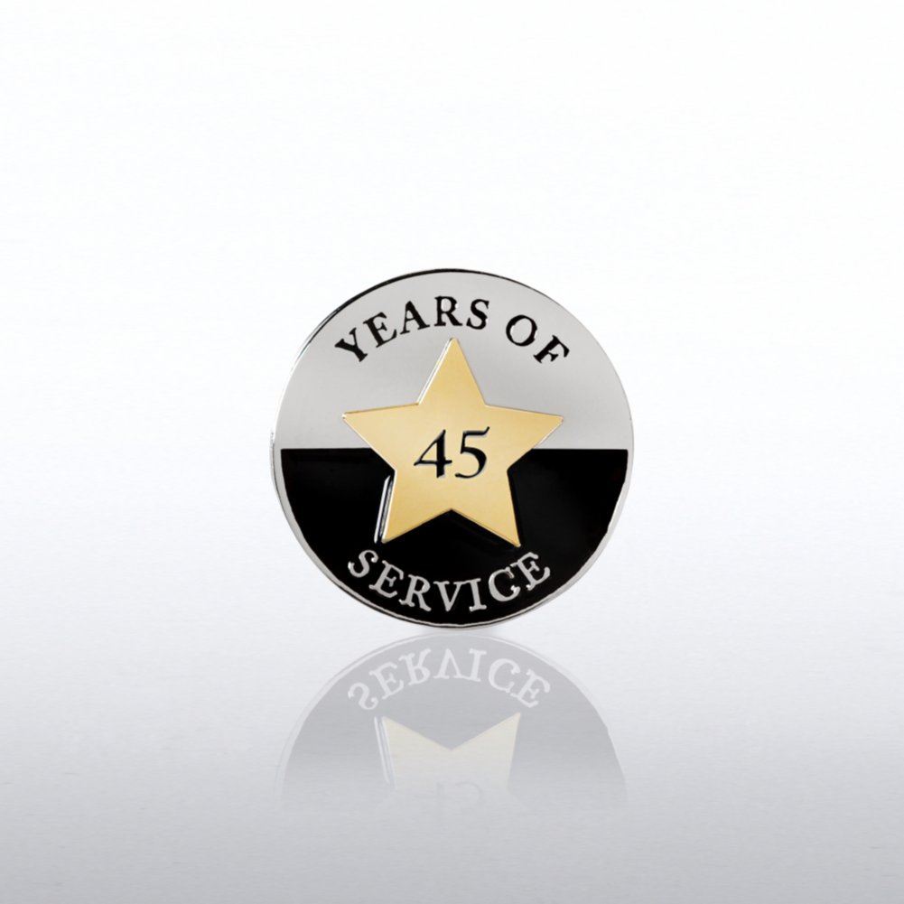 A collage may sometimes include magazine and newspaper clippings, … 45 Years of Service Circle Star Anniversary Lapel Pin at