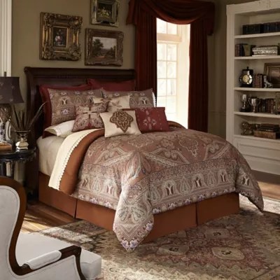 Our guarantee victorian trading co. Downton AbbeyÂ® Grantham Comforter Set in Rust - Bed Bath