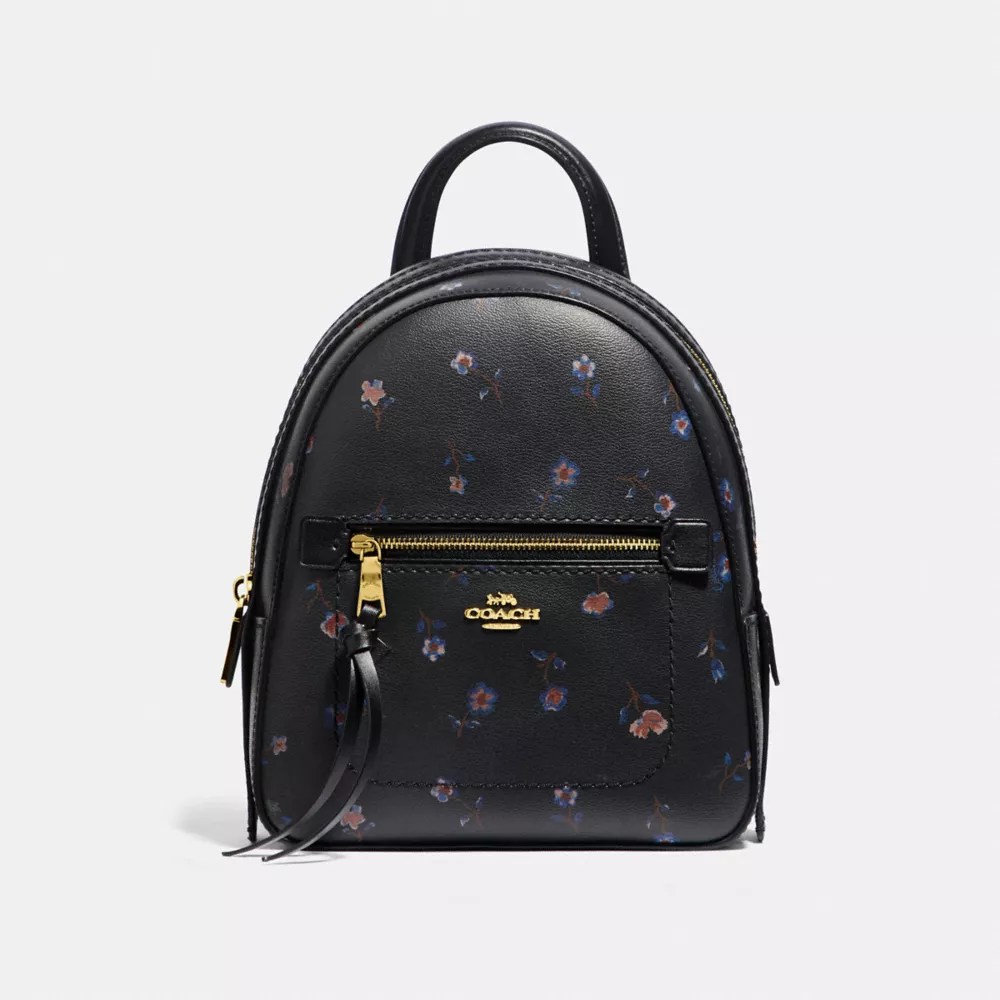 Coach F49123 Andi Backpack With Vintage Prairie Print Black Multi Imitation Gold Coach Handbags